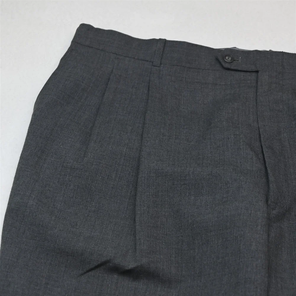 London Square 52R 44x29 Gray Wool Blend Mens Jacket Pants Suit